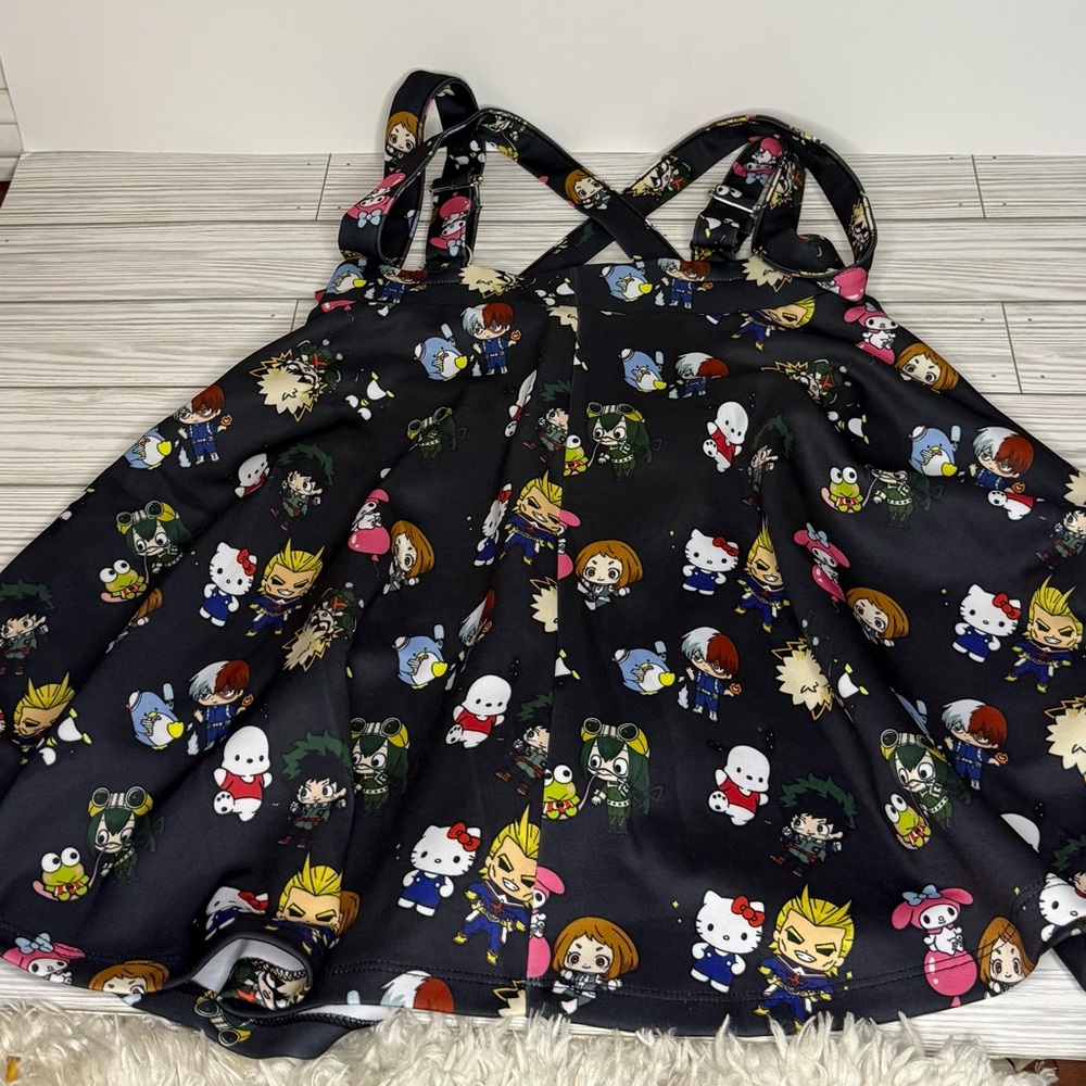 Women's Sm black hero academia suspender suspender skirt